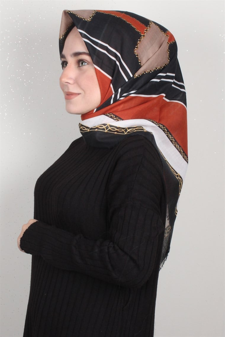 Fileli Coton Eşarp 1698-11