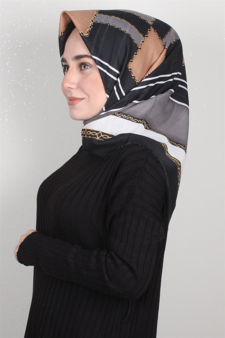 Fileli Coton Eşarp 1698-13