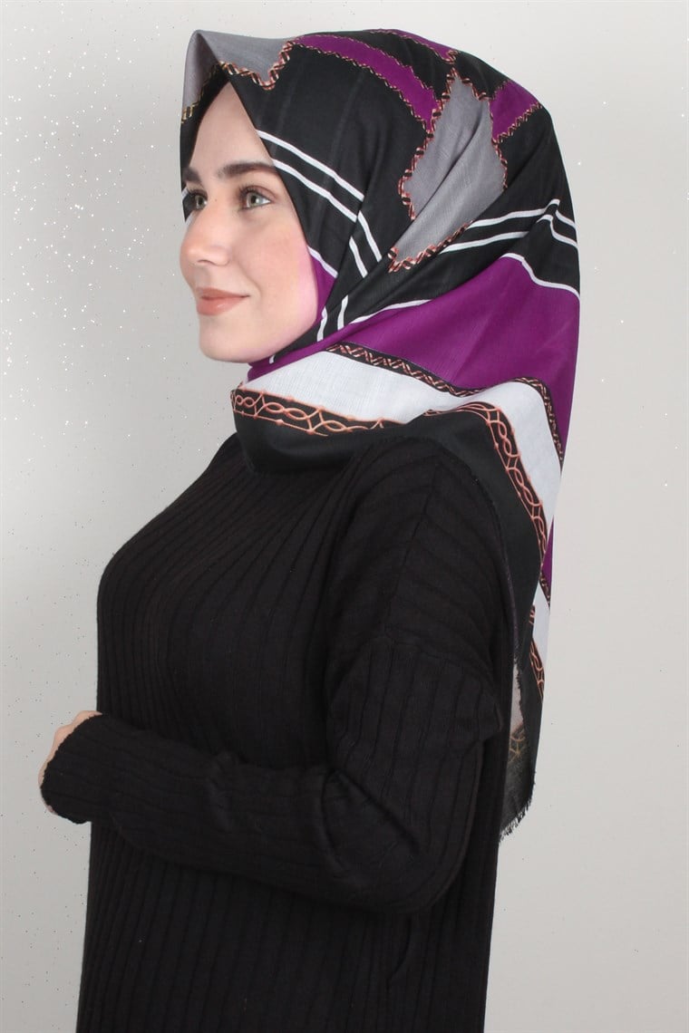 Fileli Coton Eşarp 1698-6