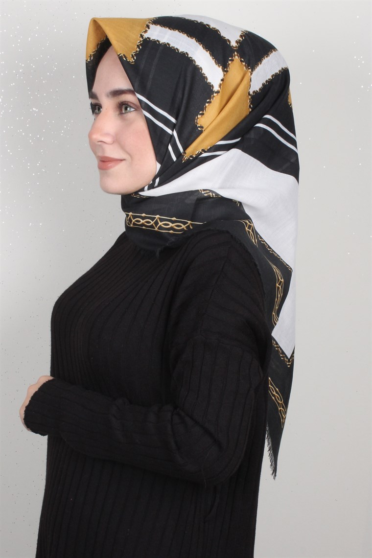 Fileli Coton Eşarp 1698-7