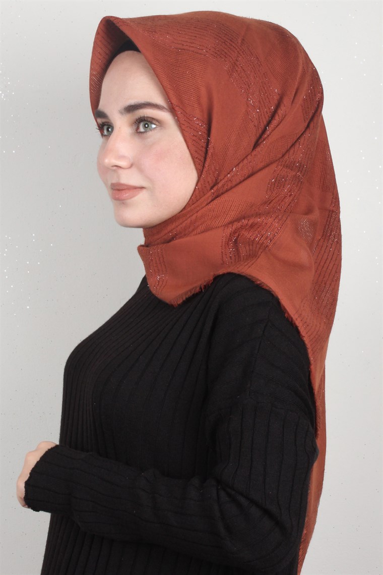 Fileli Coton Eşarp 1705-3