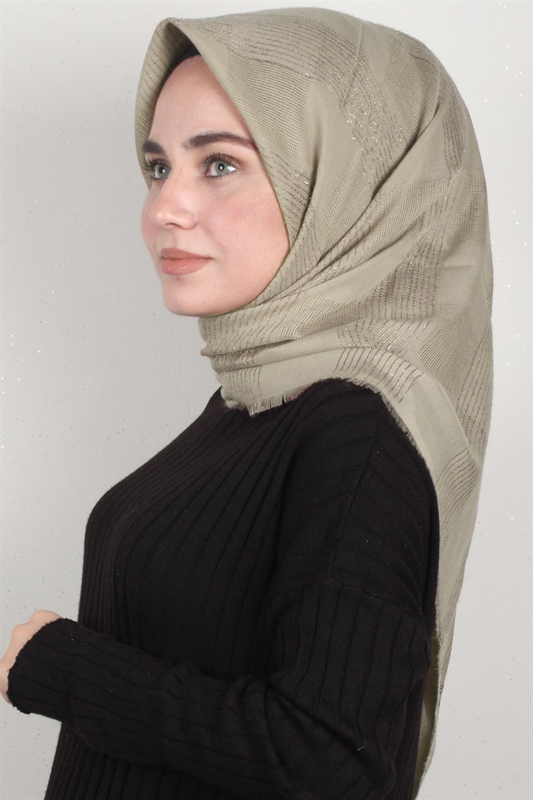 Fileli Coton Eşarp 1705-8