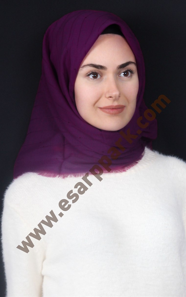 Fileli Coton Eşarp 1710-10
