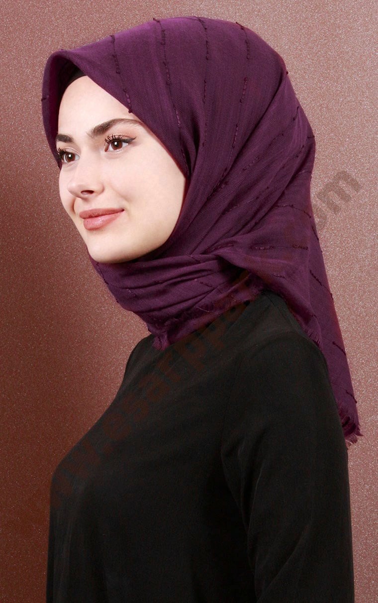 Fileli Coton Eşarp 1733-13