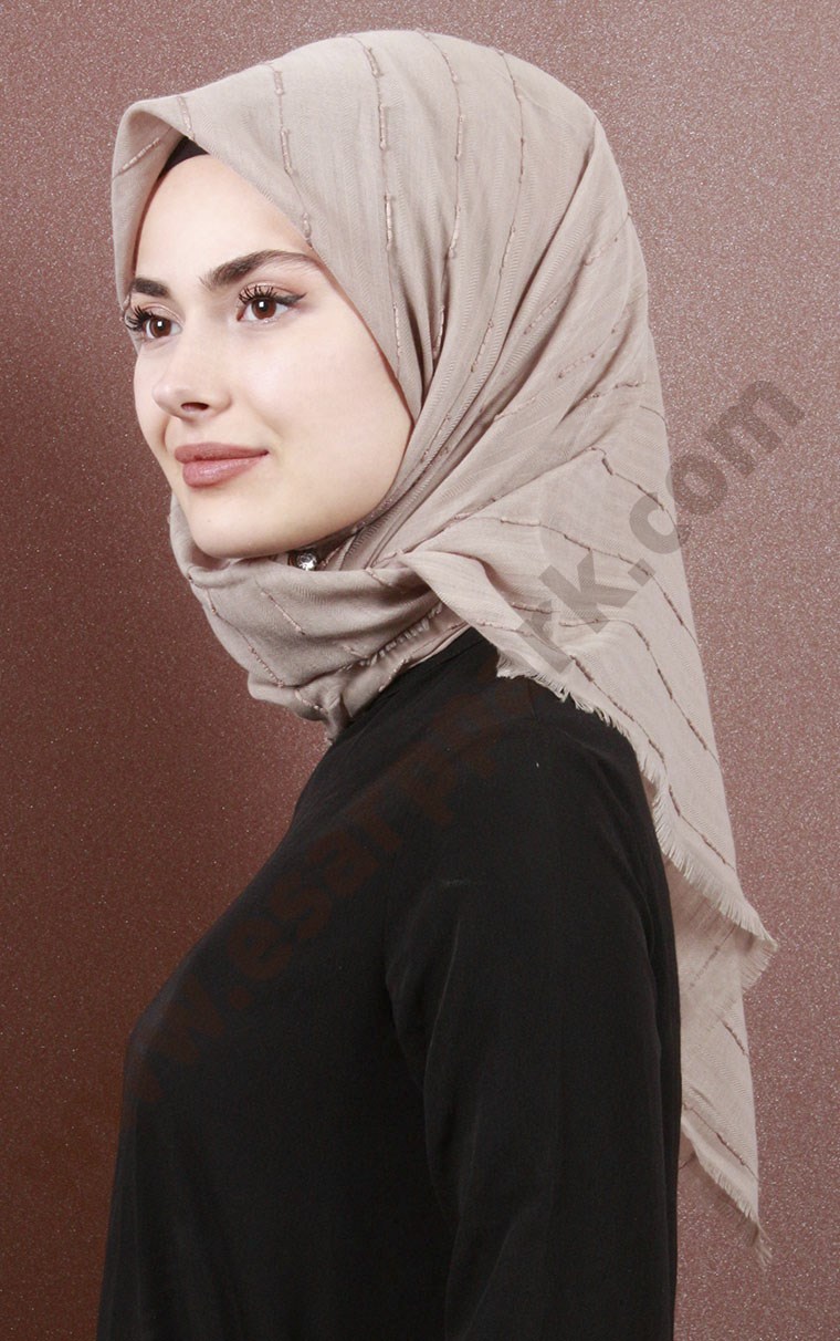 Fileli Coton Eşarp 1733-25