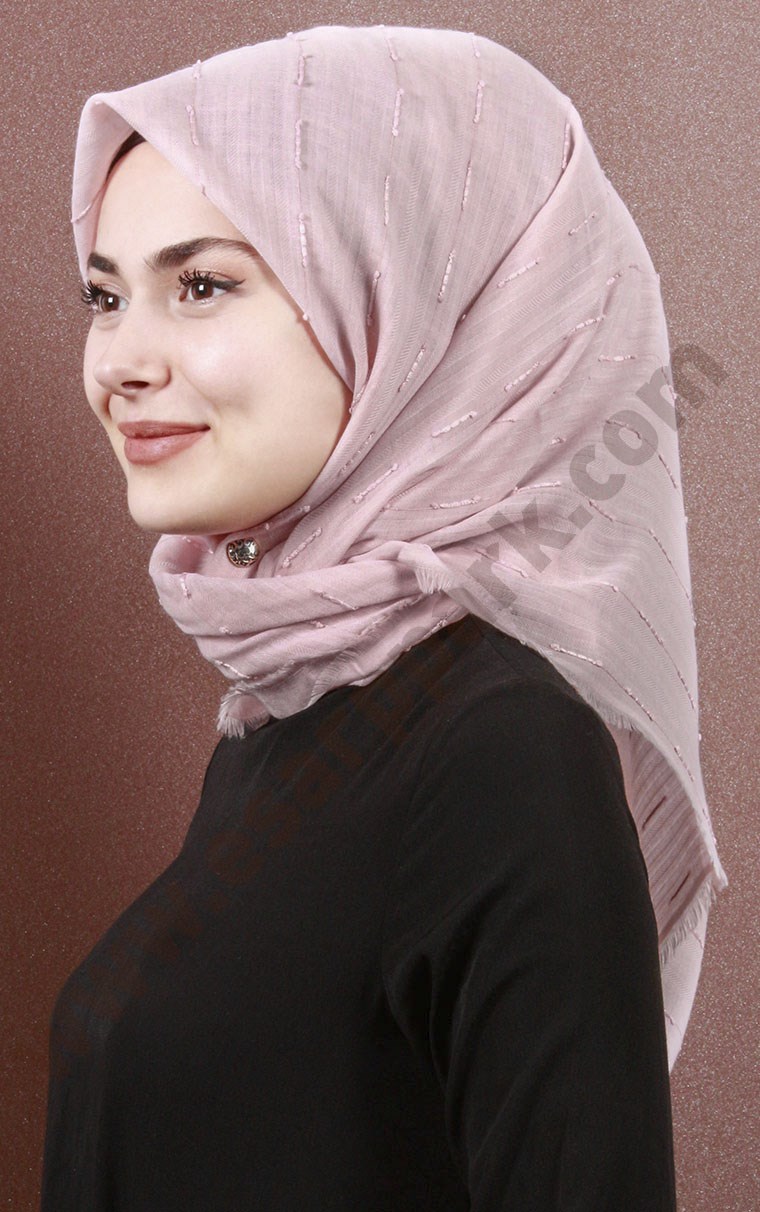 Fileli Coton Eşarp 1733-6