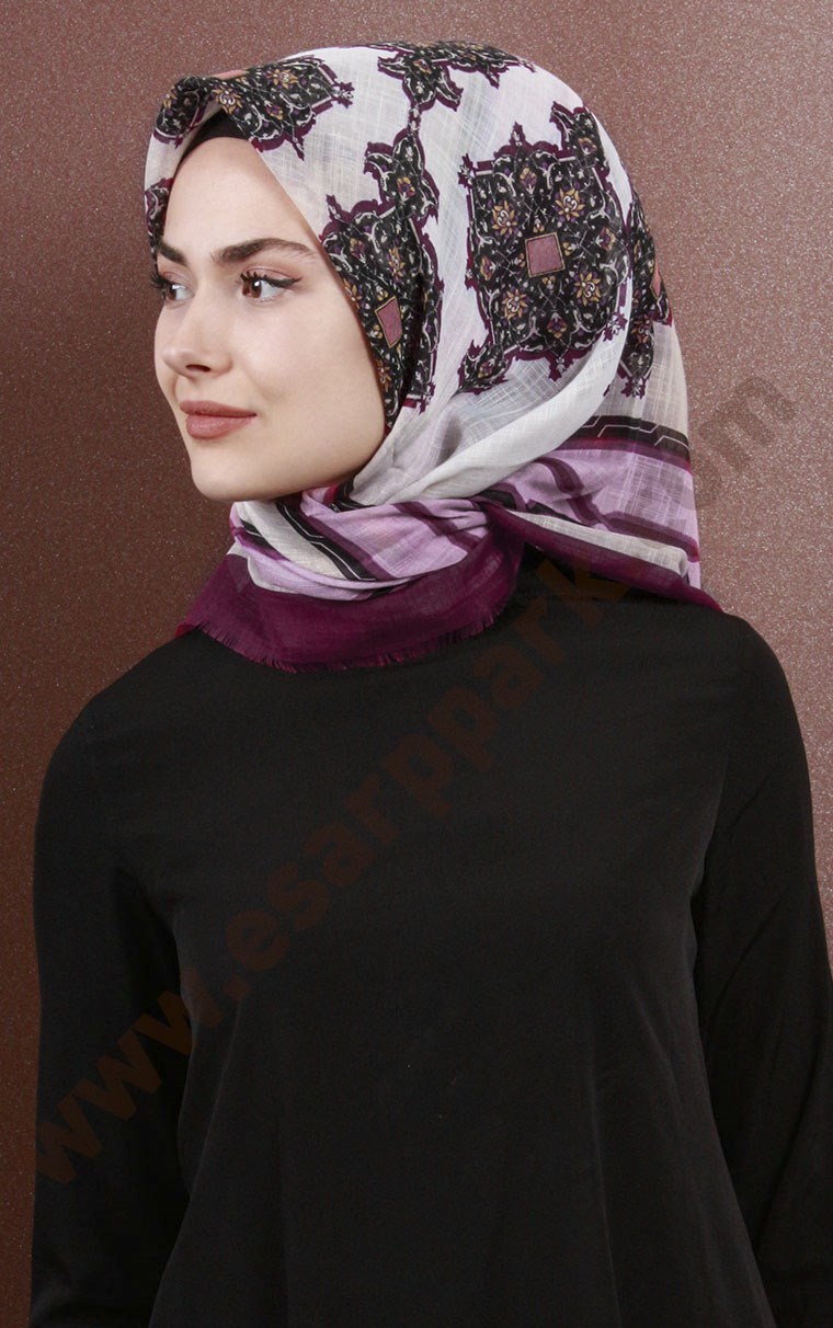 Fileli Coton Eşarp 1734-1