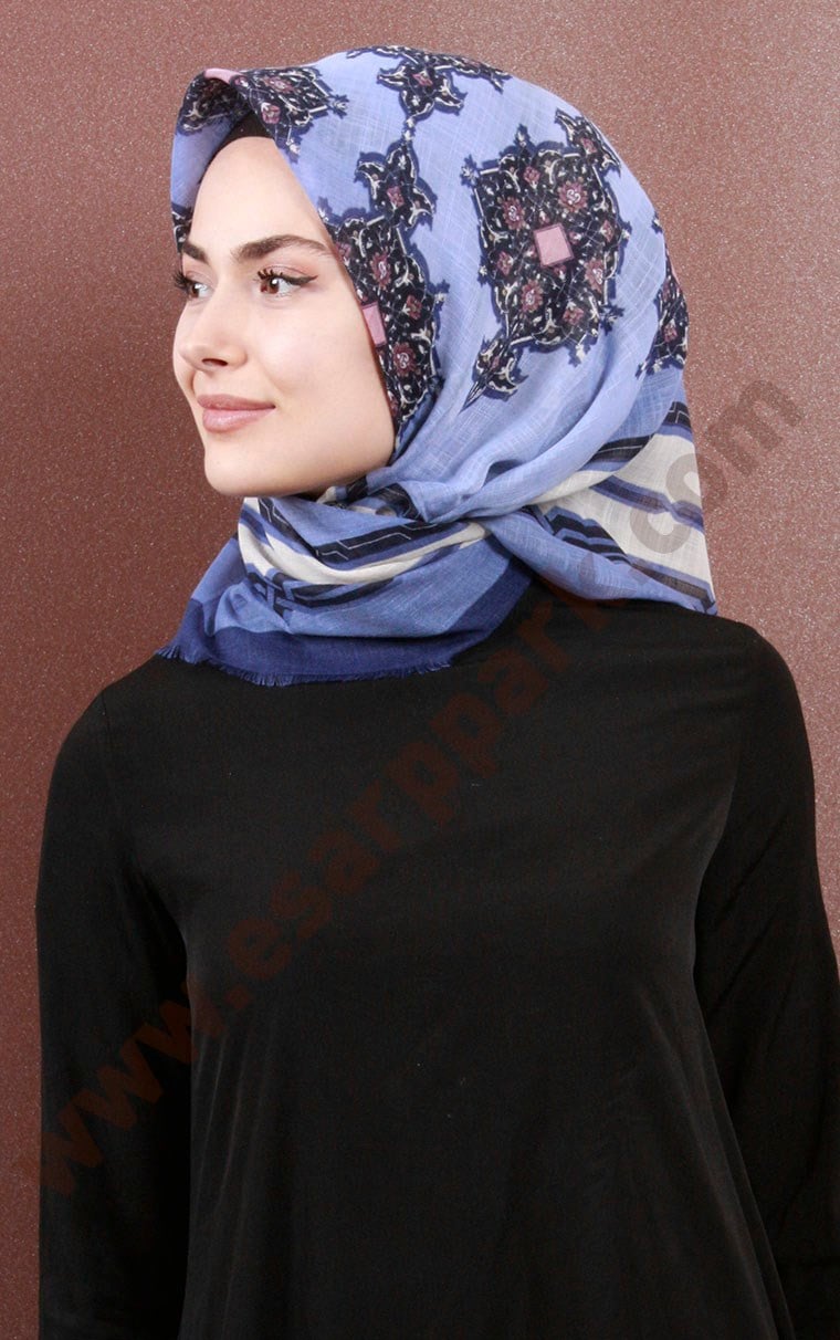 Fileli Coton Eşarp 1734-10