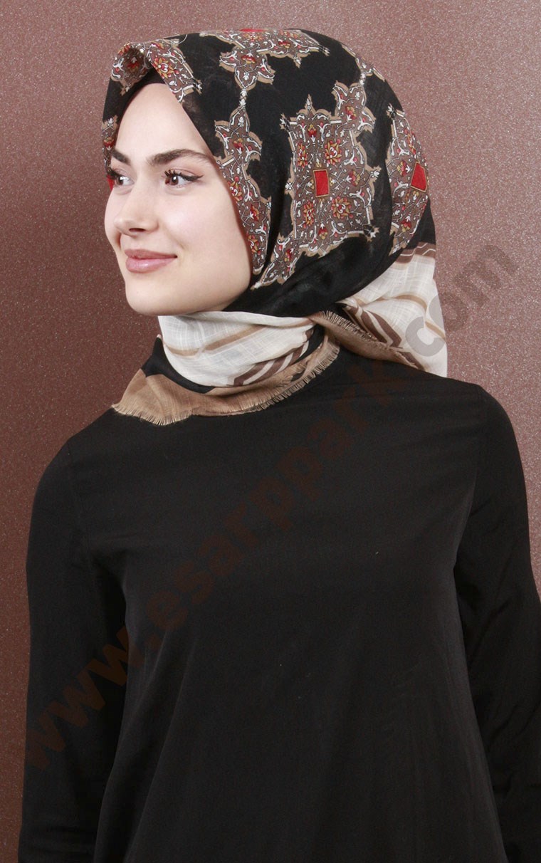 Fileli Coton Eşarp 1734-5