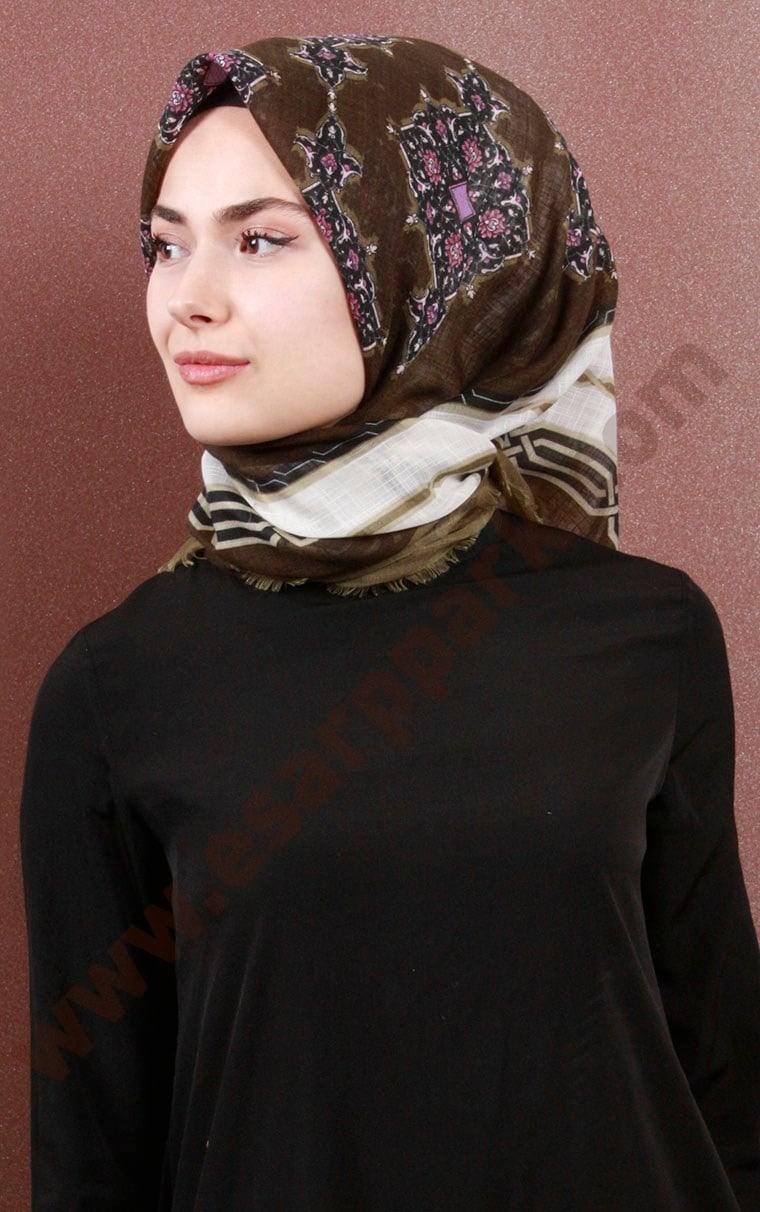 Fileli Coton Eşarp 1734-6