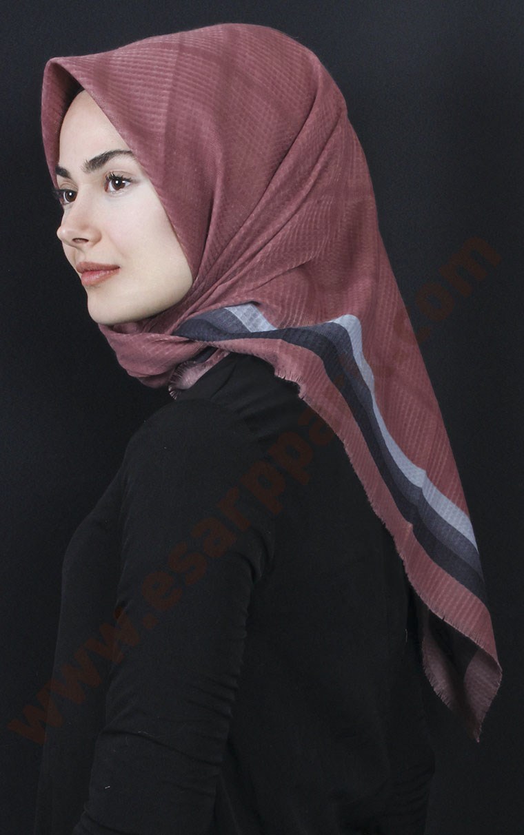 Fileli Coton Eşarp 1735-11