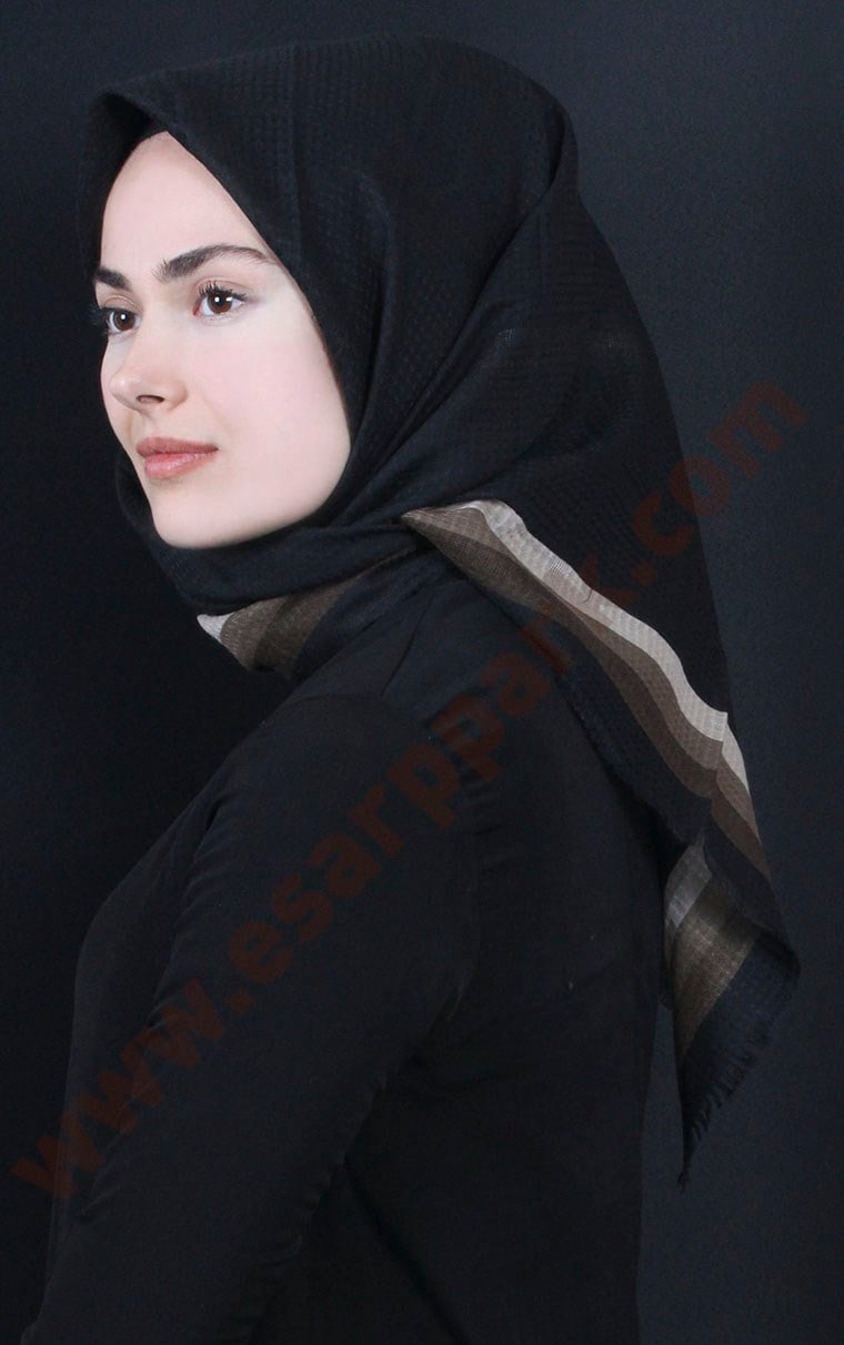 Fileli Coton Eşarp 1735-3