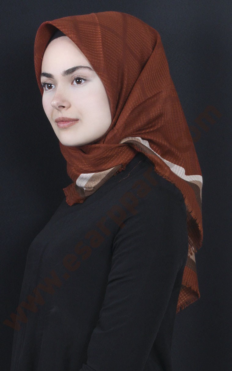 Fileli Coton Eşarp 1735-4