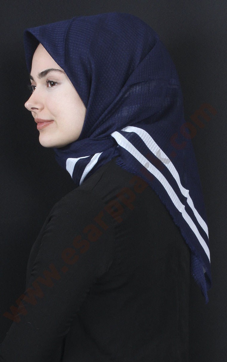Fileli Coton Eşarp 1735-9