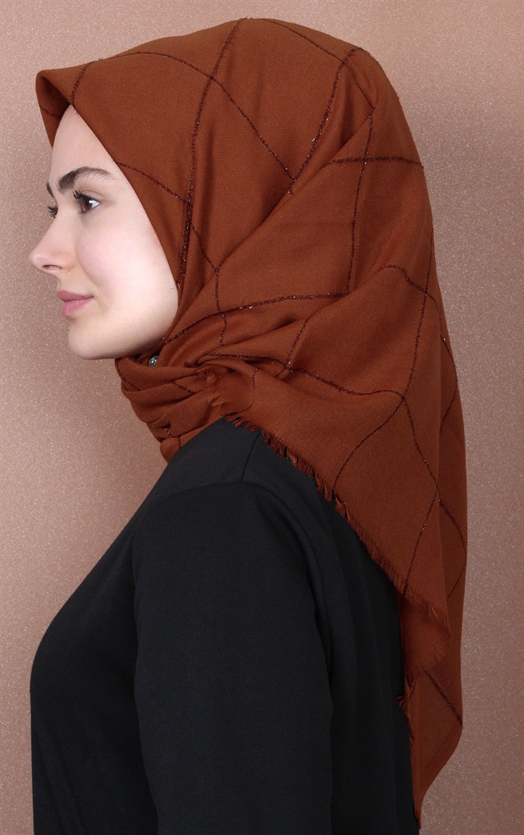 Fileli Coton Eşarp 1736-10