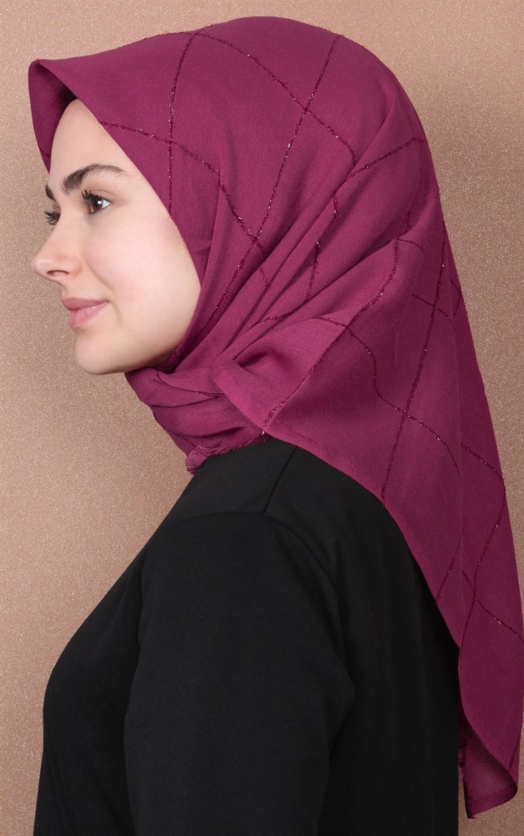 Fileli Coton Eşarp 1736-15