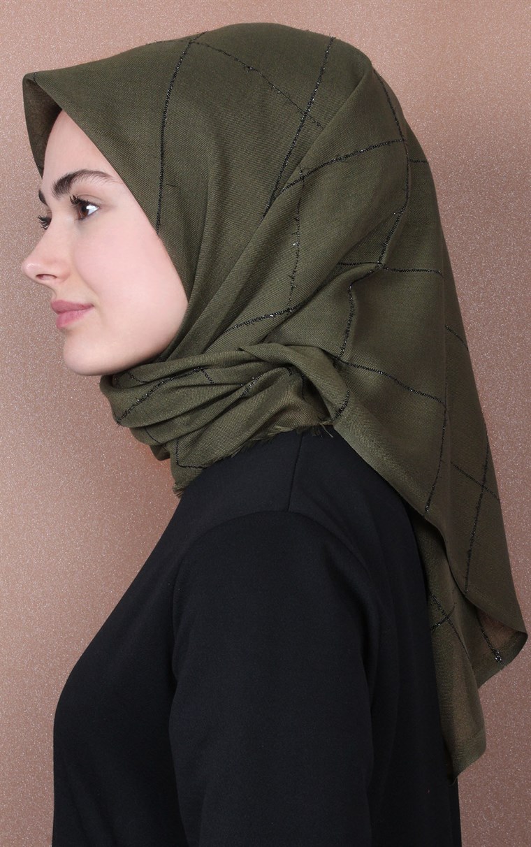 Fileli Coton Eşarp 1736-9