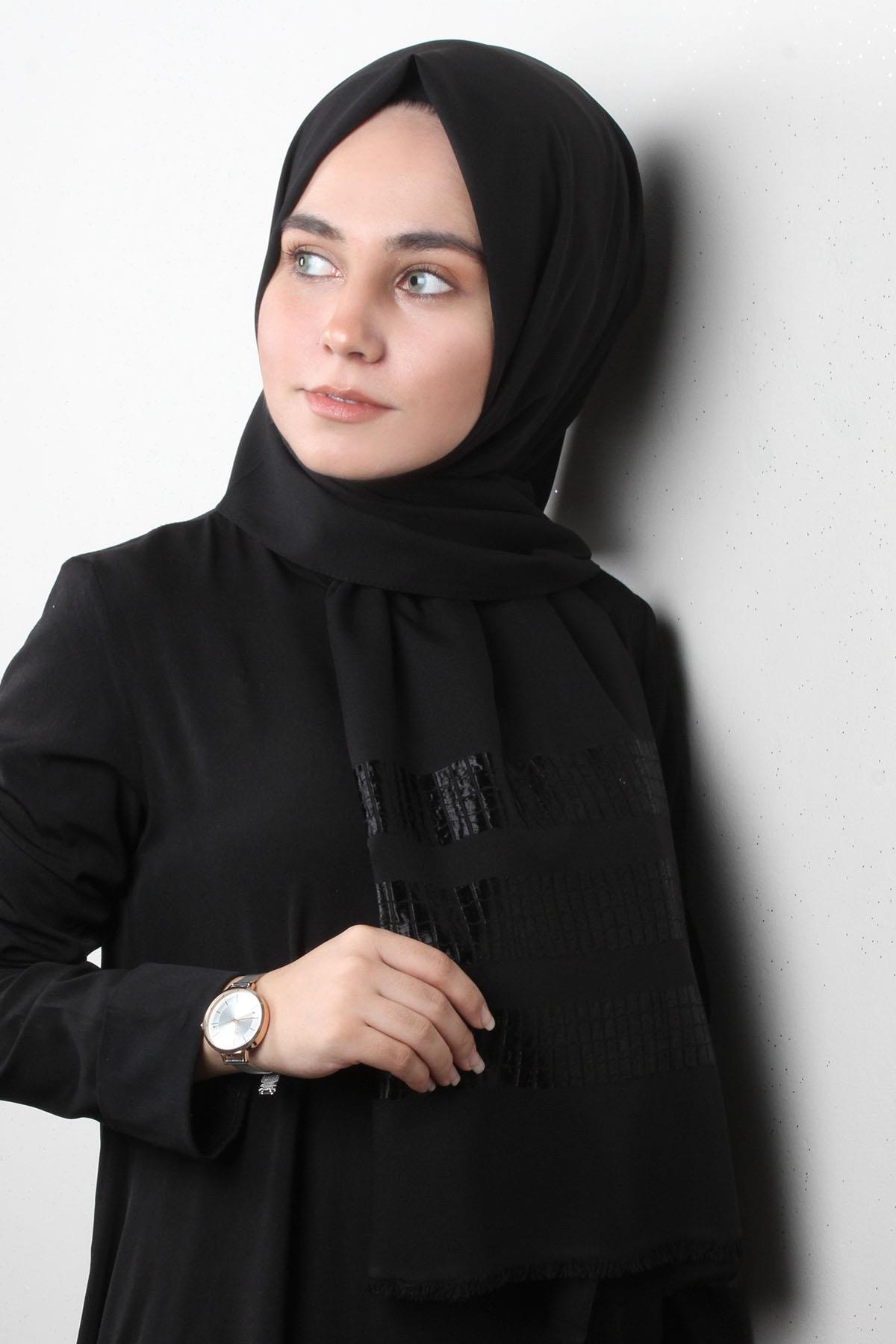 Florya Şal 2809-6 Siyah