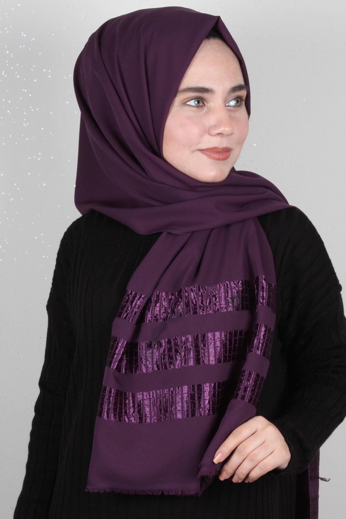 Florya Şal 2809-9 Mor