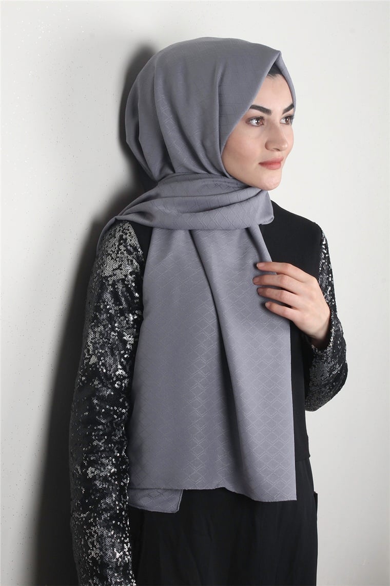 Fresh Coton Şal 1496-8 Gri