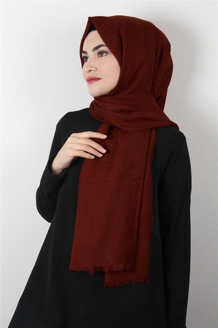 Fresh Coton Şal 1499-11 Kiremit