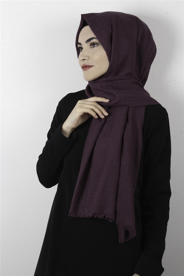 Fresh Coton Şal 1499-5 Mürdüm