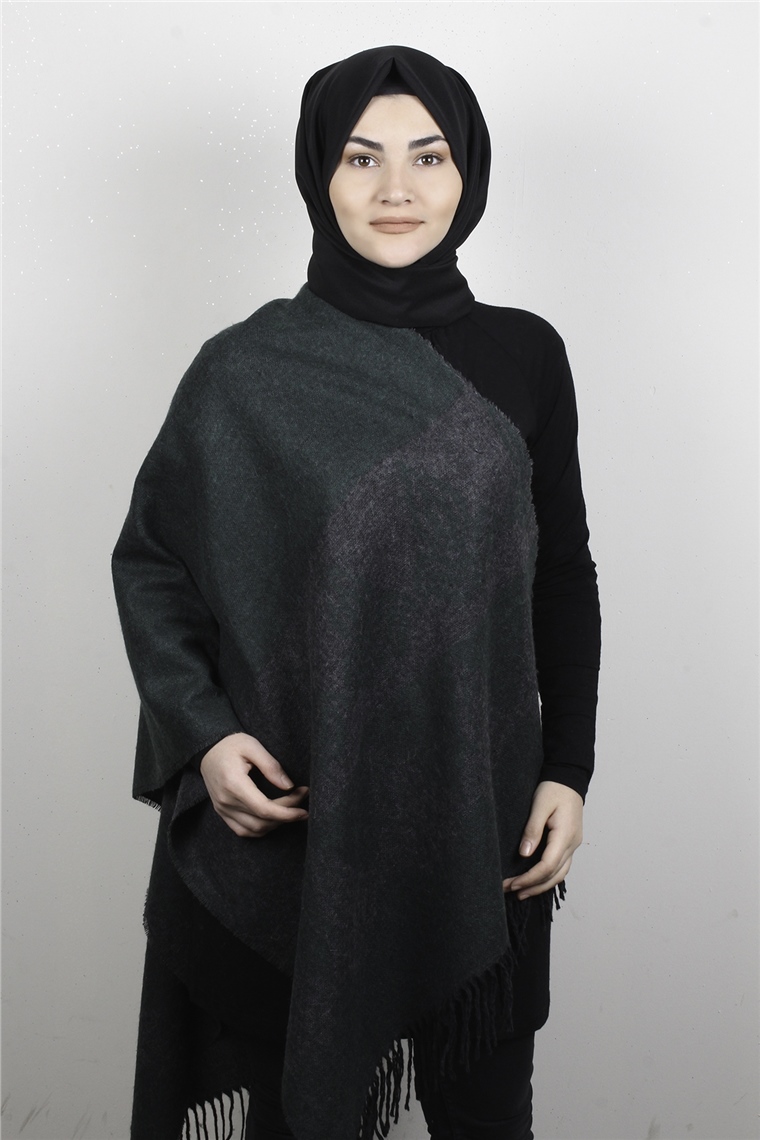 Geniş Omuz Şalı 5220-70 Yeşil