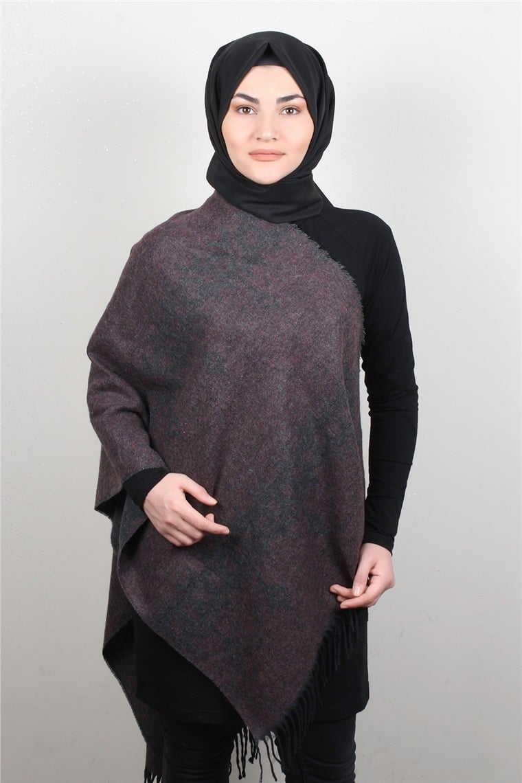 Geniş Omuz Şalı 5220-80 Gül Kurusu
