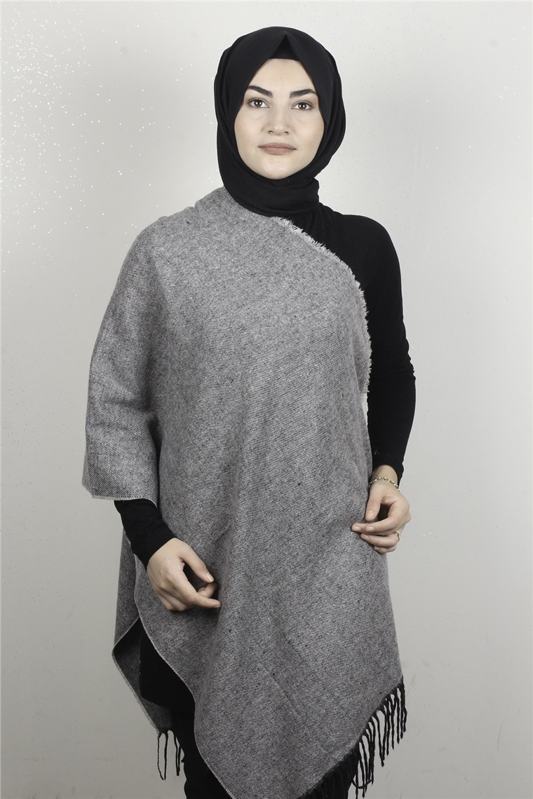 Geniş Omuz Şalı 5220-84 Açık Vizon