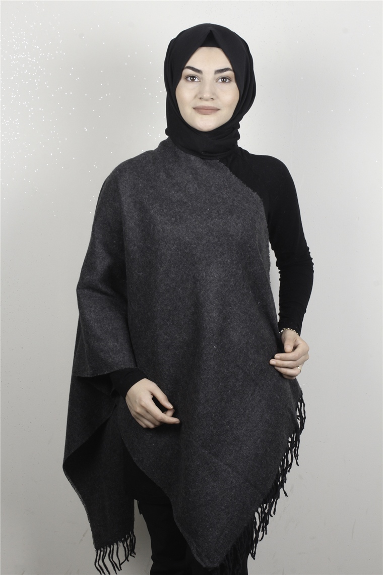 Geniş Omuz Şalı 5220-87 Füme