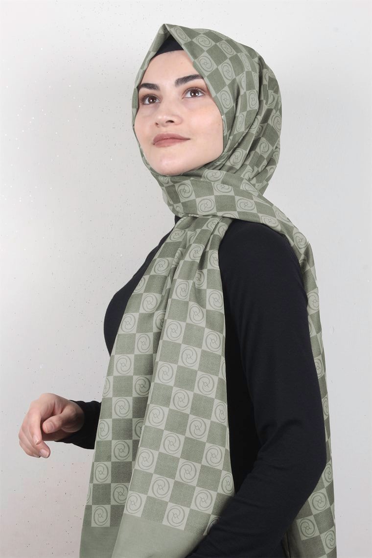 Gloria Soft Şal 2734-7 Dama Mint Yeşili