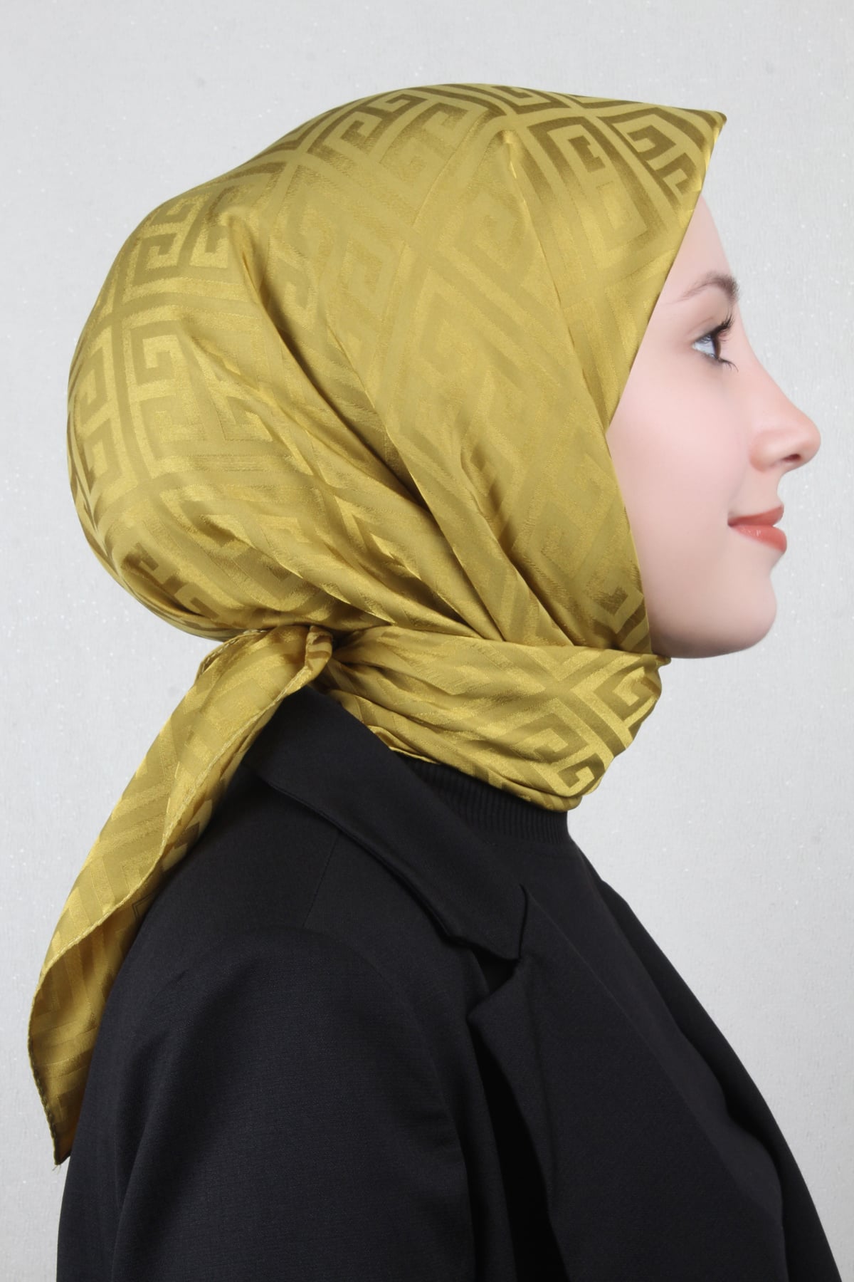 Golden Jakar Eşarp Grift Desen 4118-8 Olive
