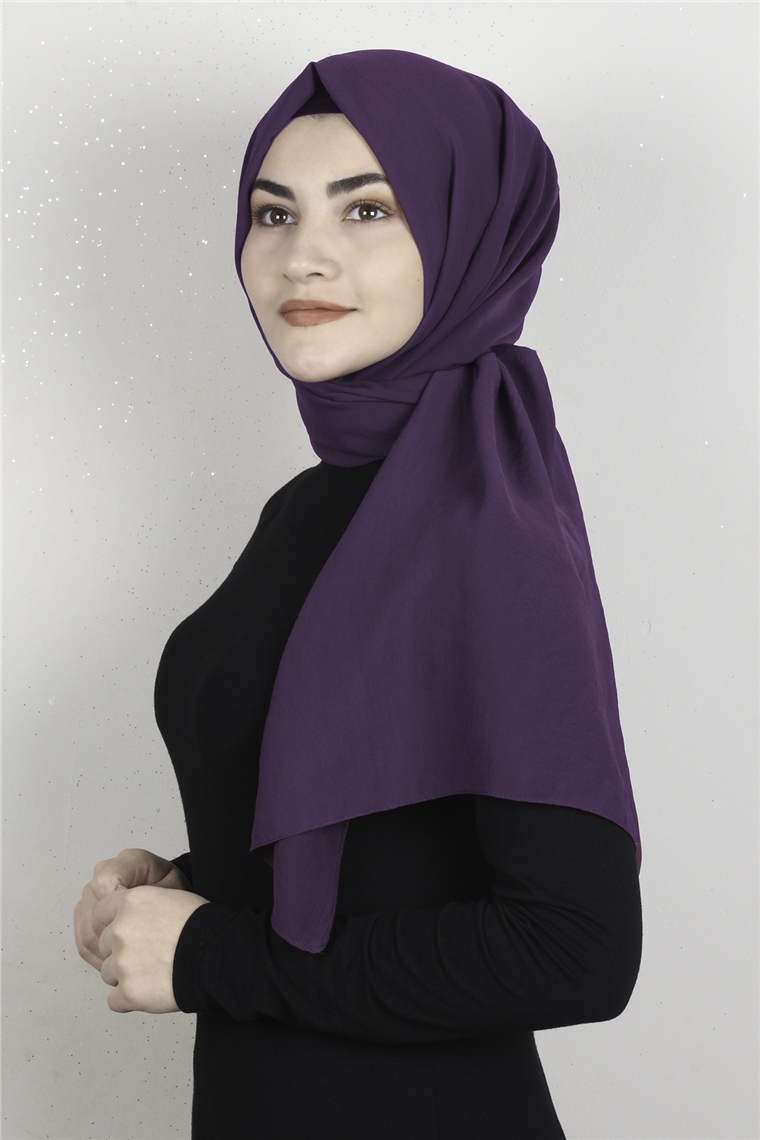 İnce Cazz Şal 1487-6 İncir Moru