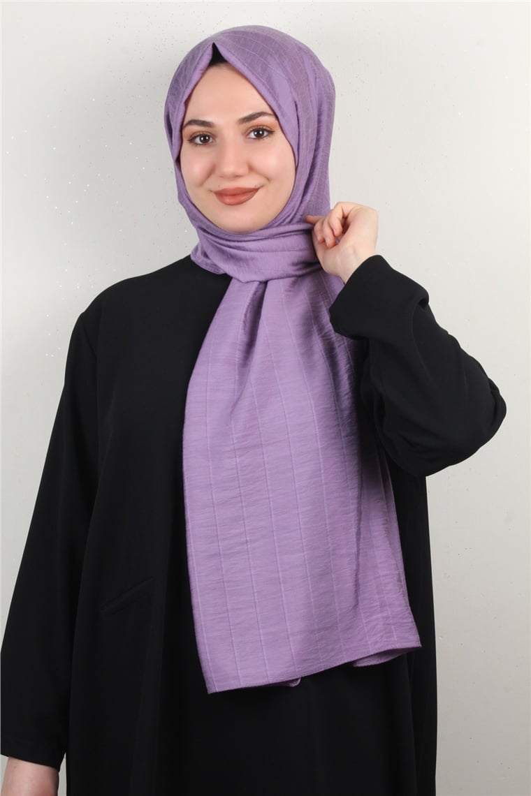 İnce Kareli Şal 2580-34 Leylak