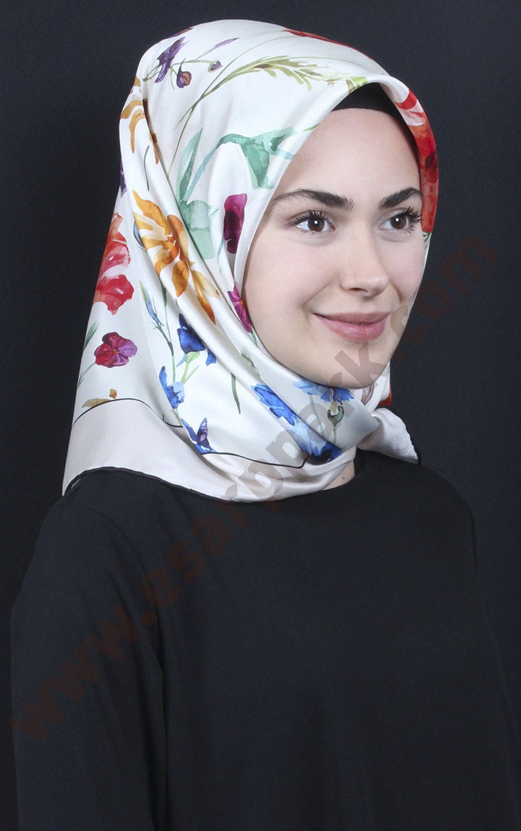 İndirimli İthal İpek Eşarp 1301-6