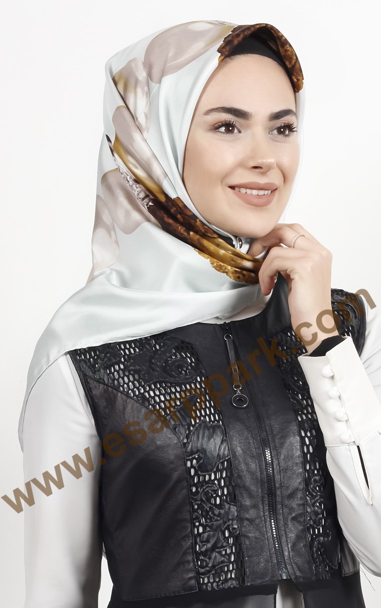 İndirimli İthal İpek Eşarp 1590-10