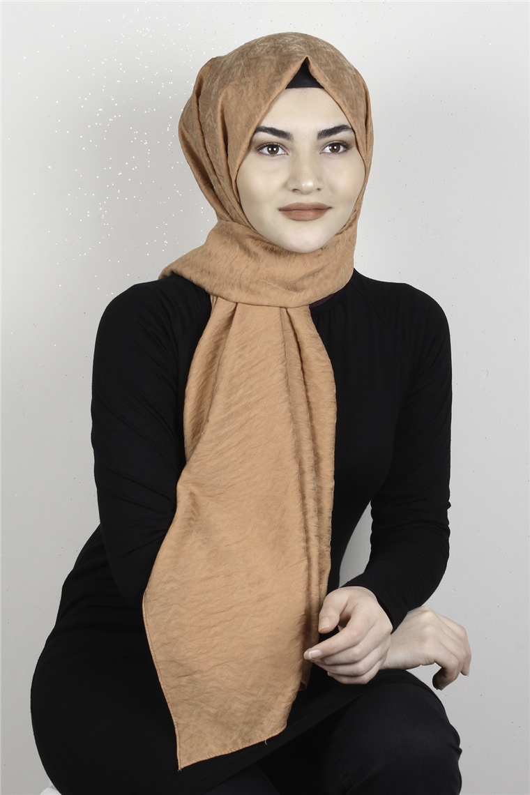 İpekli Lilyum Şal 2559-18 Somon