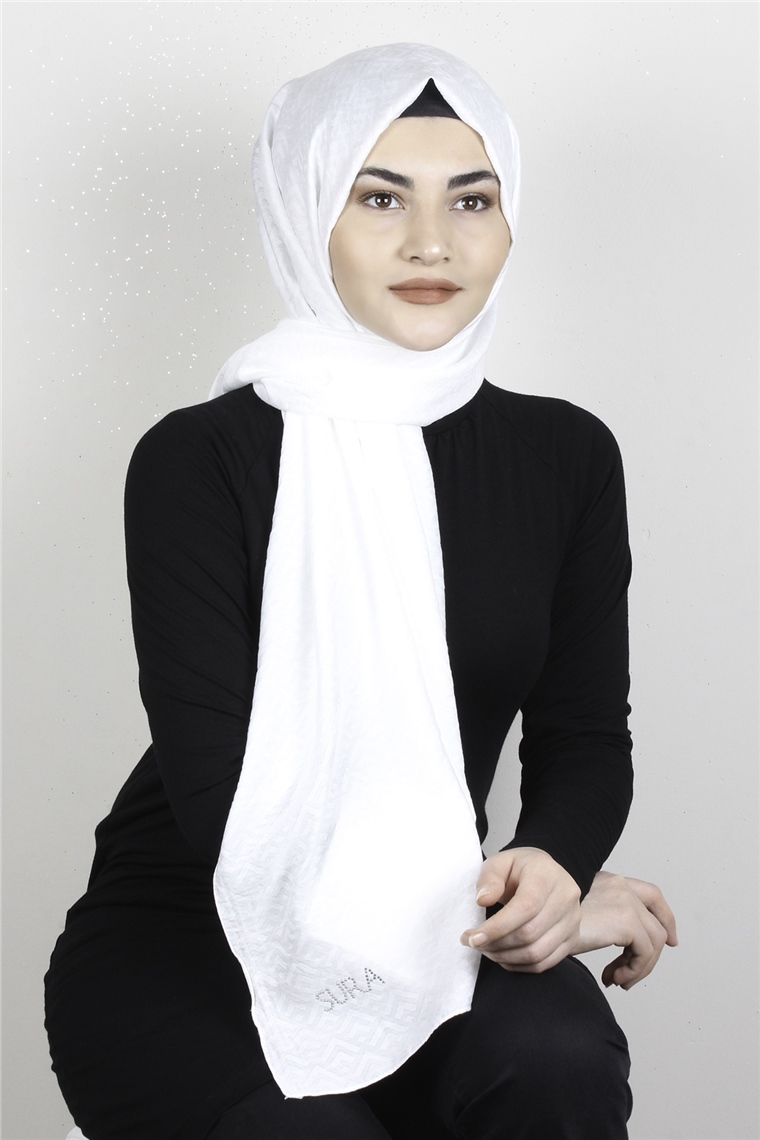 İpekli Lilyum Şal 2559-2Ekru