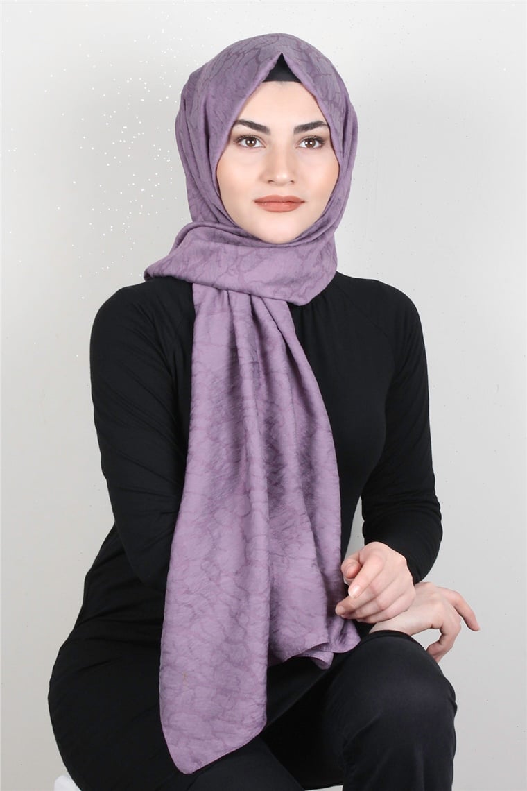 İpekli Lilyum Şal 2560-1 Lila