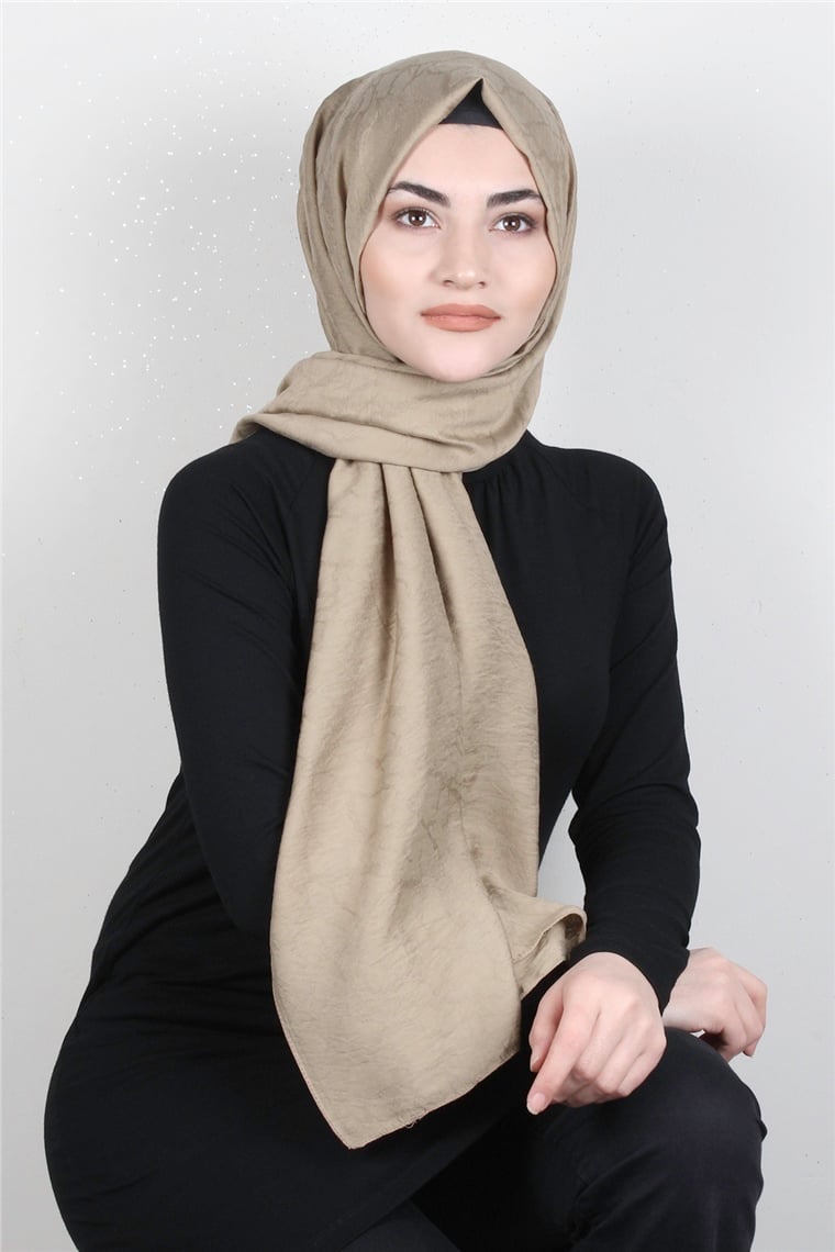 İpekli Lilyum Şal 2560-17 Bal Köpüğü