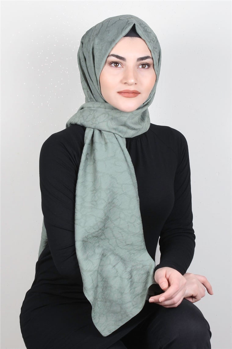 İpekli Lilyum Şal 2560-5 Mint Yeşili