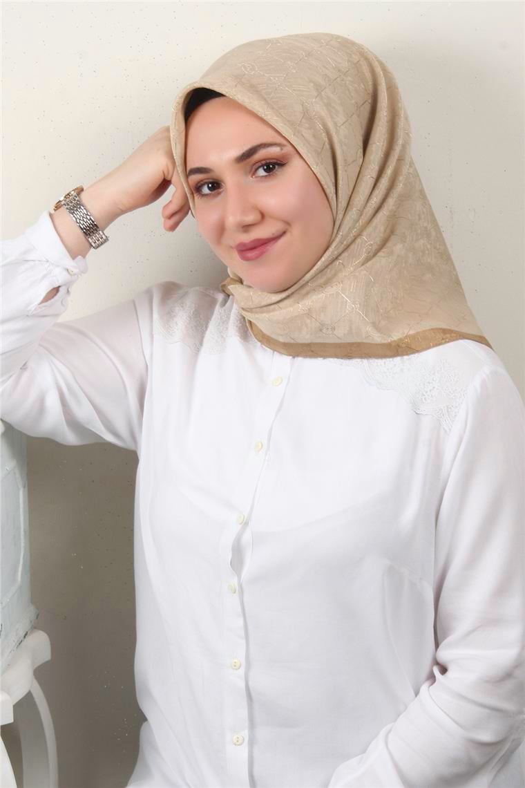 İpeksi Monogram Eşarp 8086-22 Gold