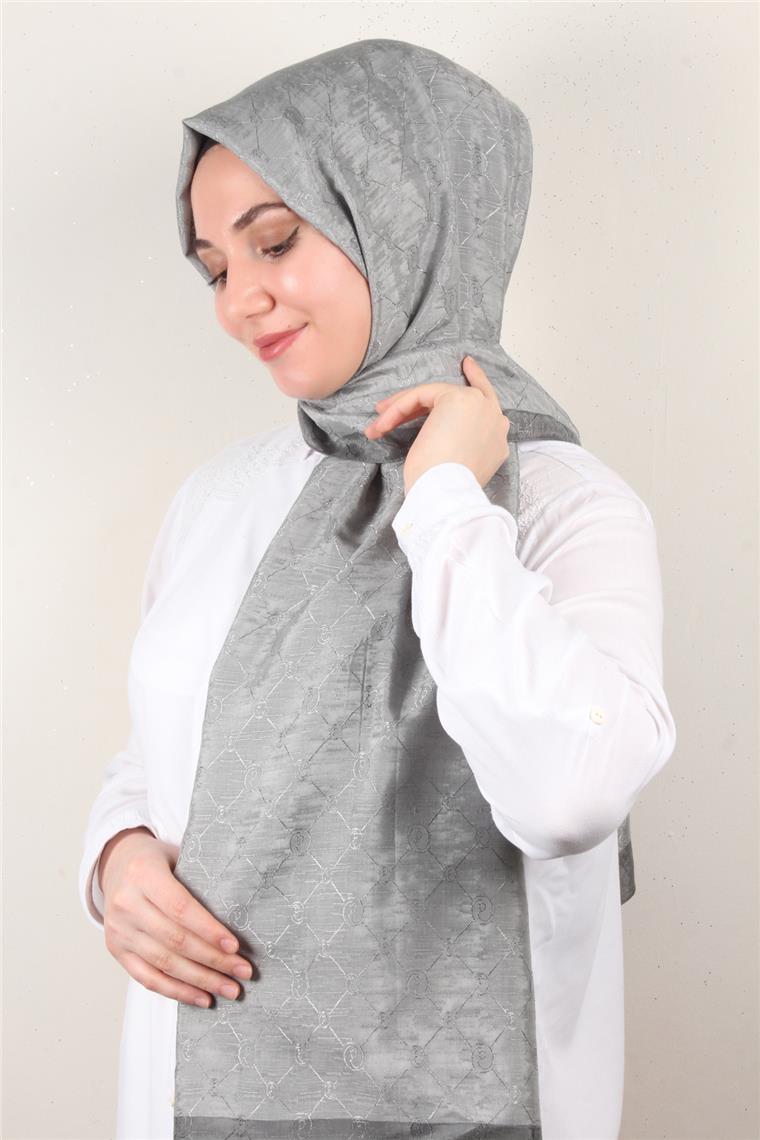 İpeksi Monogram Şal 2753-24 Duman