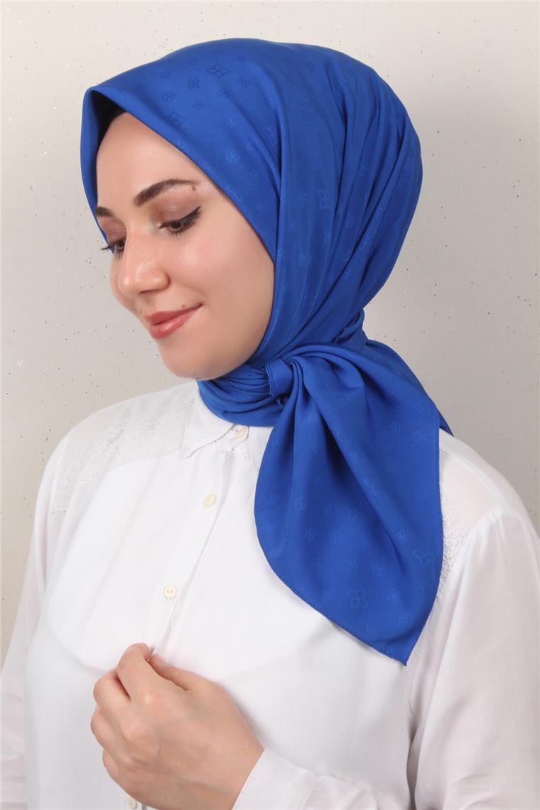 Jakarlı Icon Eşarp 2757-13 Saks Mavisi