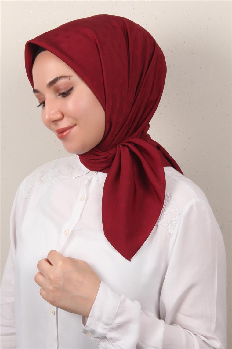 Jakarlı Icon Eşarp 2757-22 Bordo
