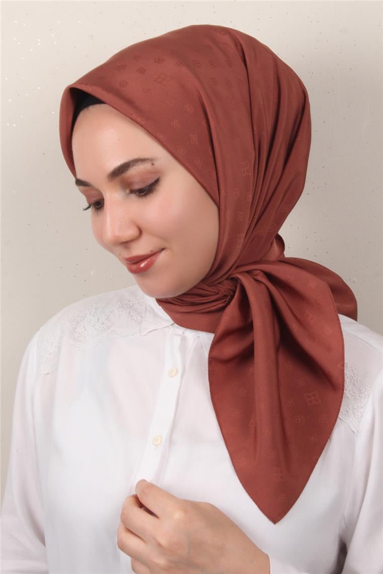 Jakarlı Icon Eşarp 2757-28 Kızıl Toprak