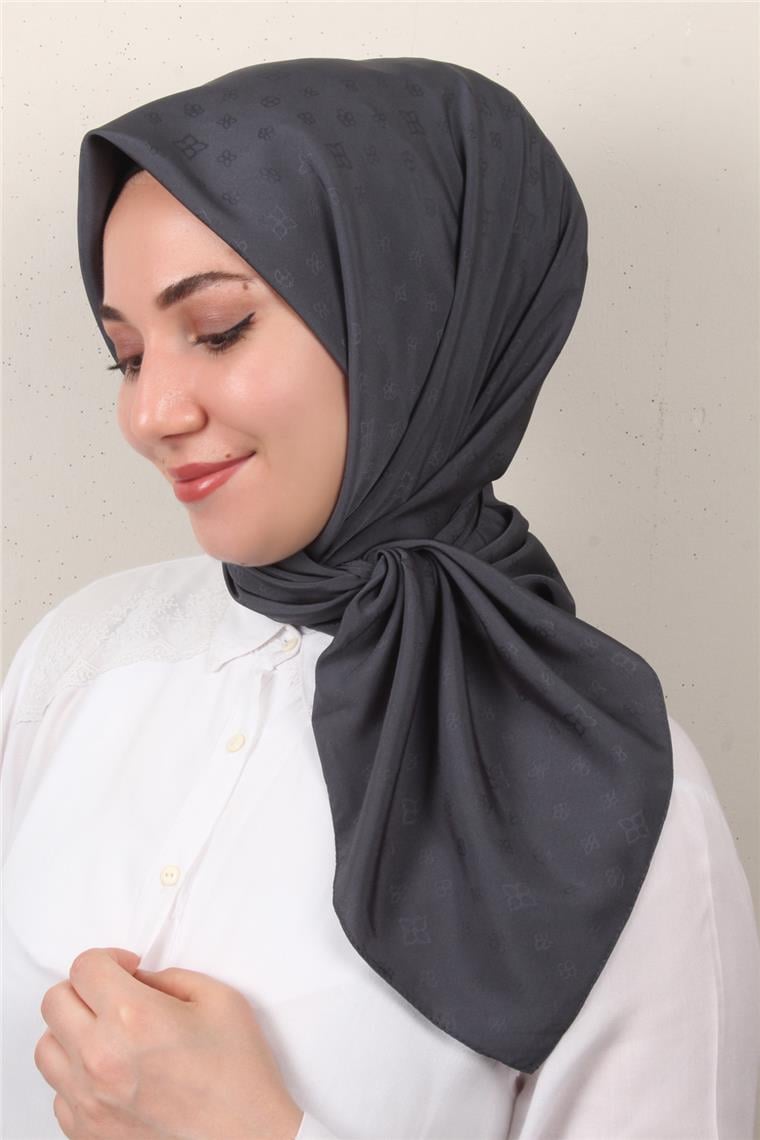 Jakarlı Icon Eşarp 2757-6 Antrasit