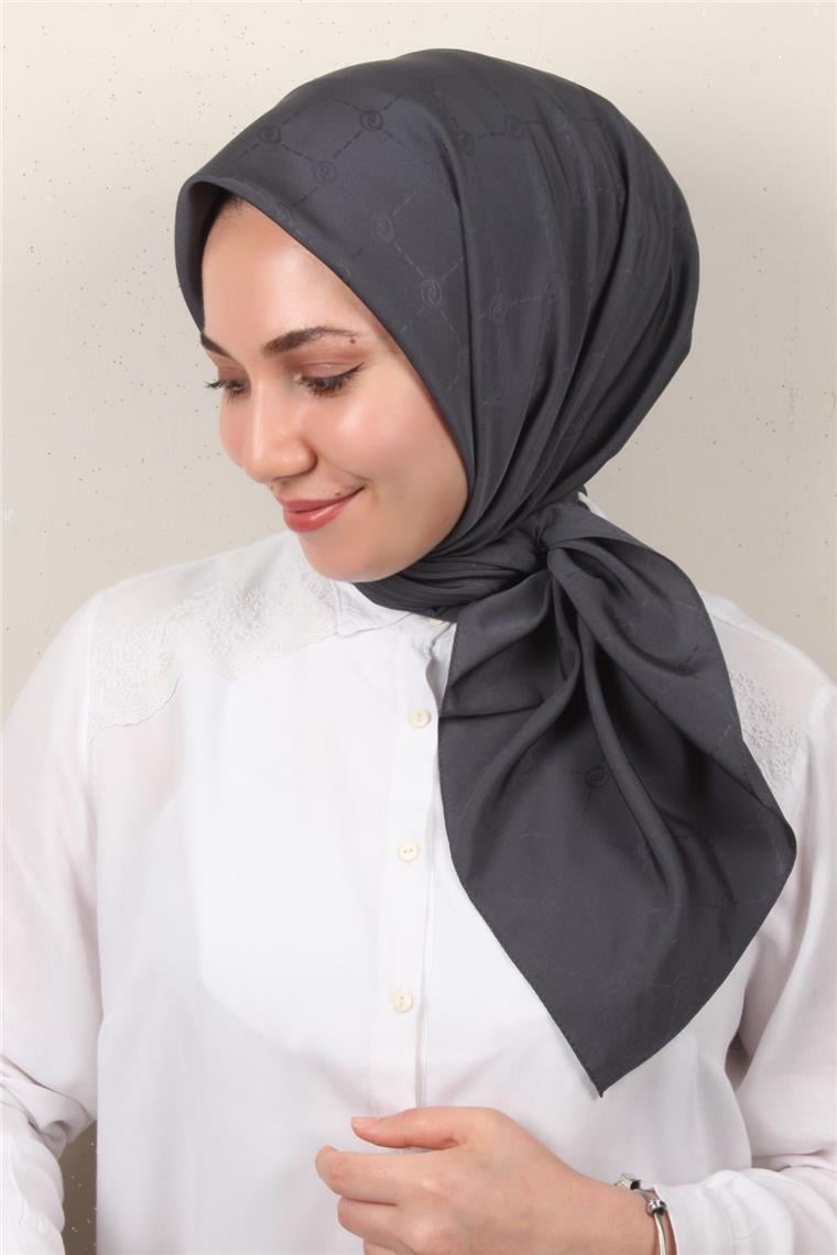 Jakarlı Icon Eşarp 2758-1 Antrasit