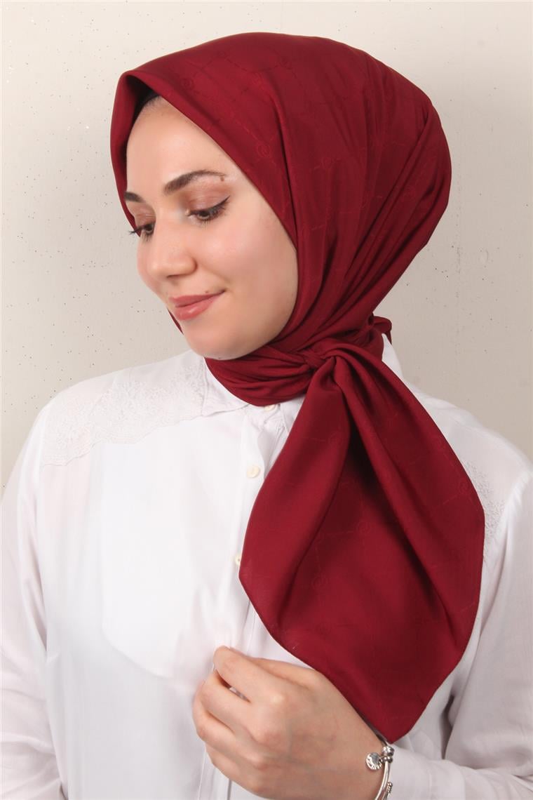 Jakarlı Icon Eşarp 2758-2 Bordo