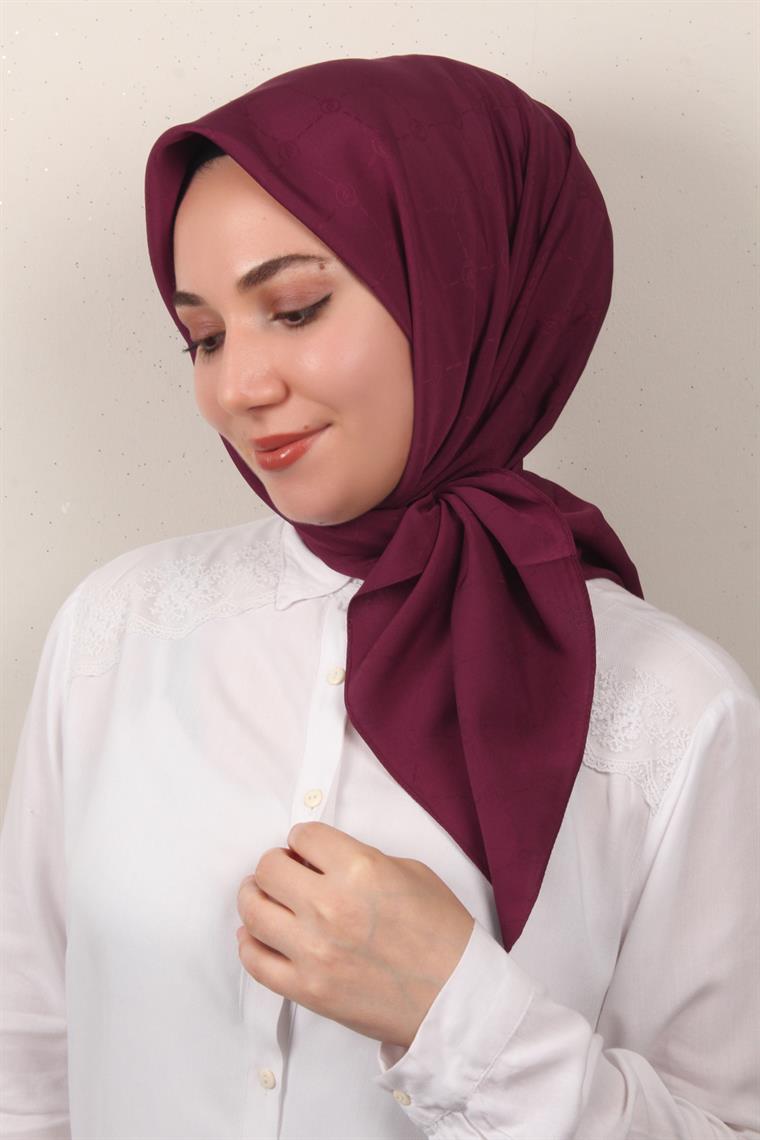 Jakarlı Icon Eşarp 2758-22 Bordo